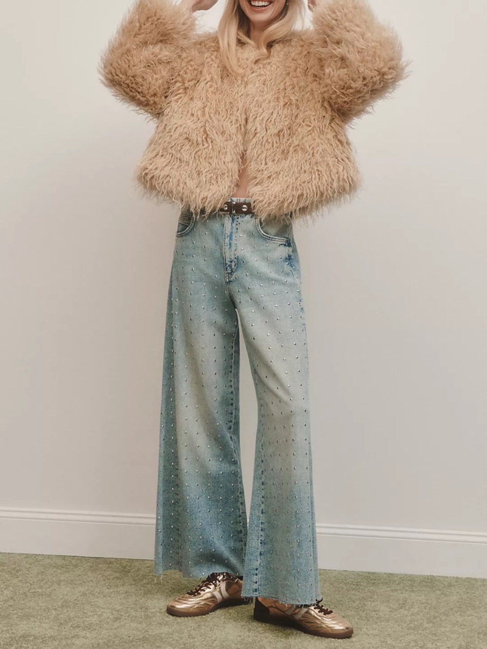 Wide Leg Pilco Embellished Jeans